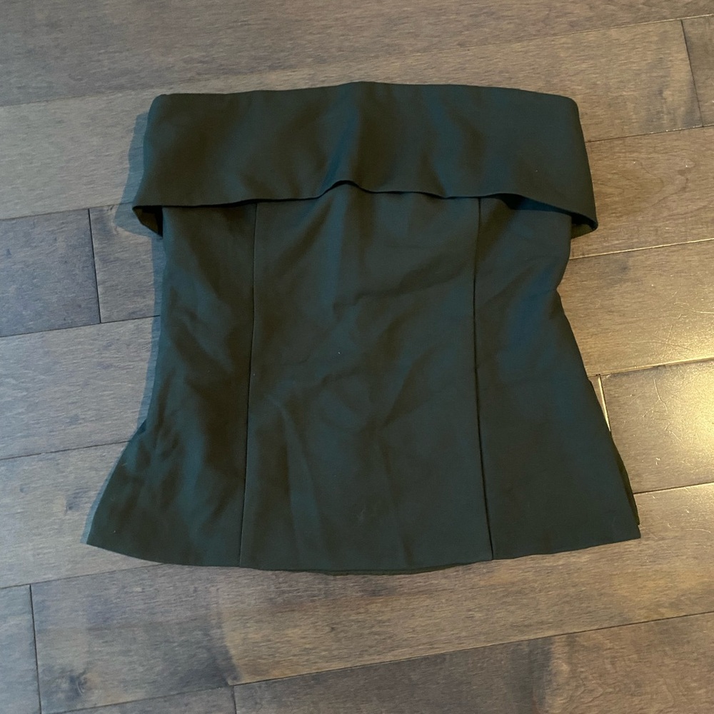 Aritzia Black Strapless Blouse